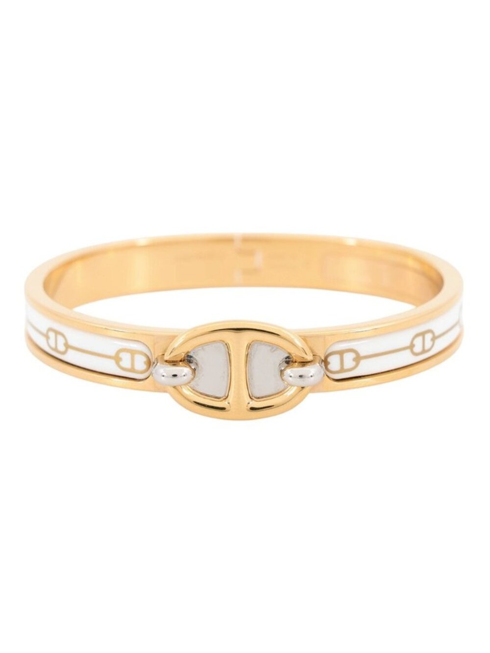 Hermes Bracelet Chaine D'Ancre Mini Click PM White Gold